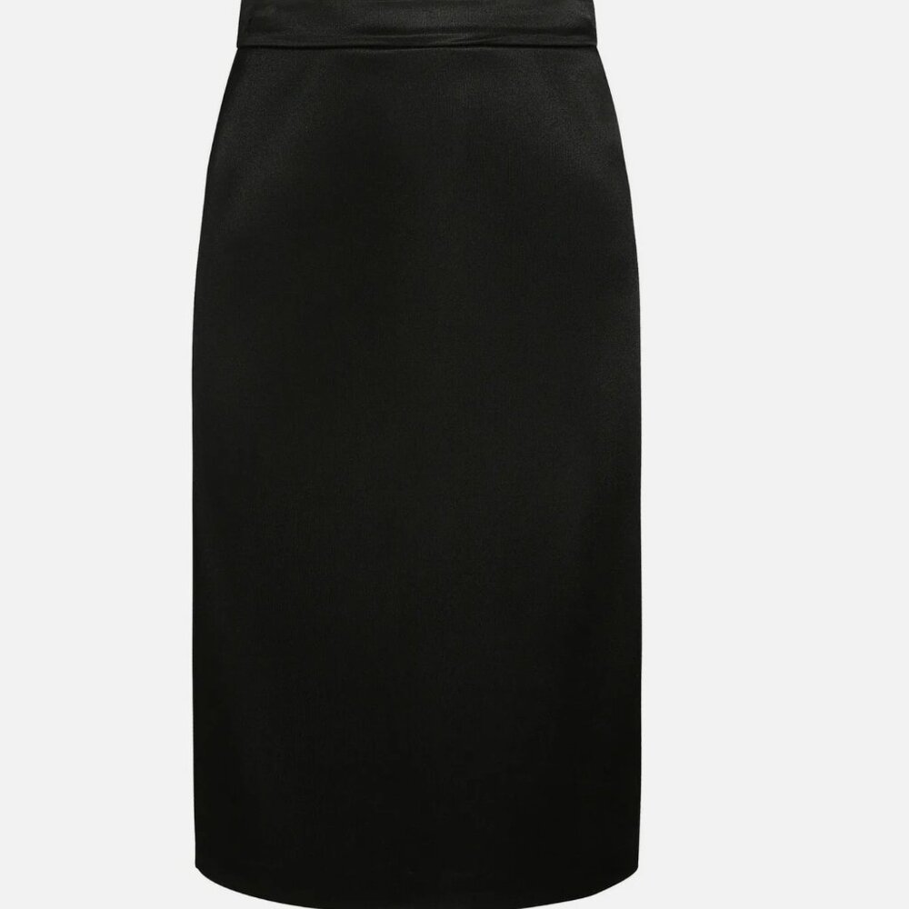 Givenchy Black Viscose Fitted Skirt with Zipper Detail